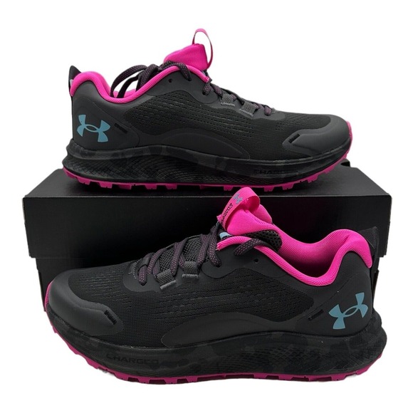 UNDER ARMOUR Charged Bandit TR 2‎ Running Shoe Women's Size 6.5 Black Gray Pink - Picture 1 of 8
